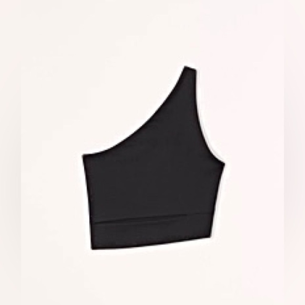 Double-Layered Seamless Fabric One-Shoulder Cutout Top A&F